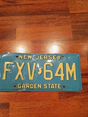 New Jersey license plate